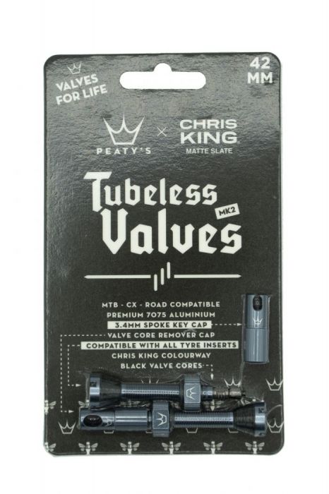 PEATY'S X CHRIS KING (MK2) tubeless szelep - SLATE