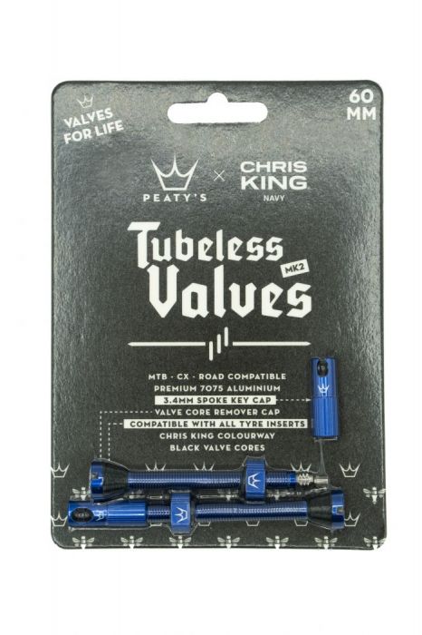 PEATY'S X CHRIS KING (MK2) tubeless szelep - NAVY