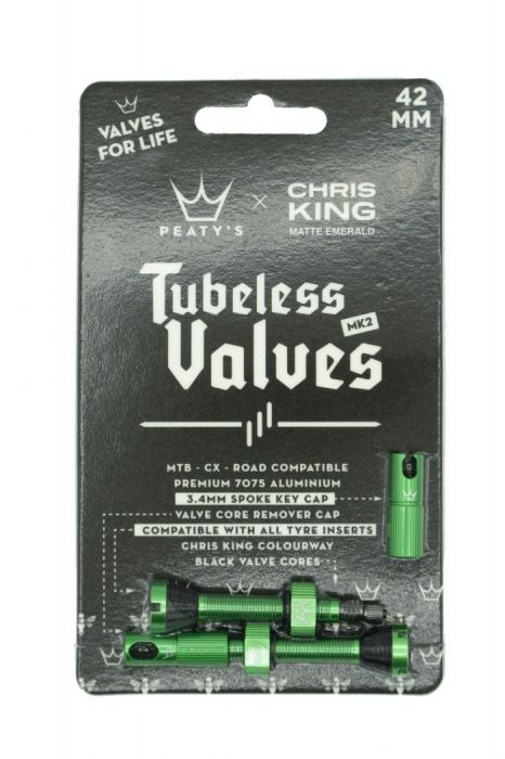 PEATY'S X CHRIS KING (MK2) tubeless szelep - EMERALD 