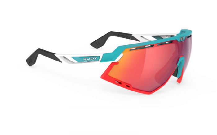 RUDY PROJECT DEFENDER EMERALD WHITE-RED FLUO BUMPERS/MULTILASER RED szemveg