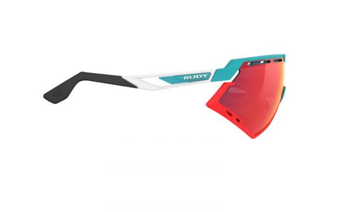 RUDY PROJECT DEFENDER EMERALD WHITE-RED FLUO BUMPERS/MULTILASER RED szemveg