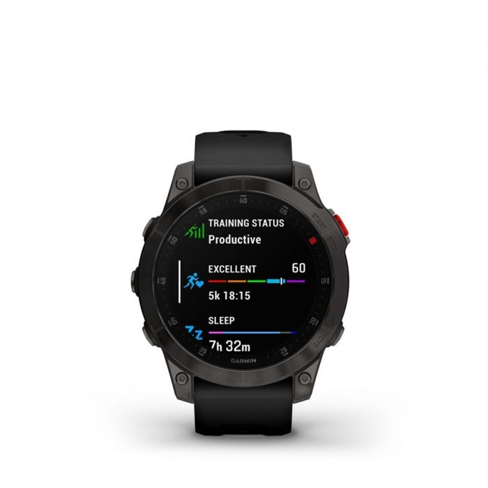 Garmin EPIX (GEN2) FEKETE SZRKE DLC TITNIUM, SZILIKON SZJJAL