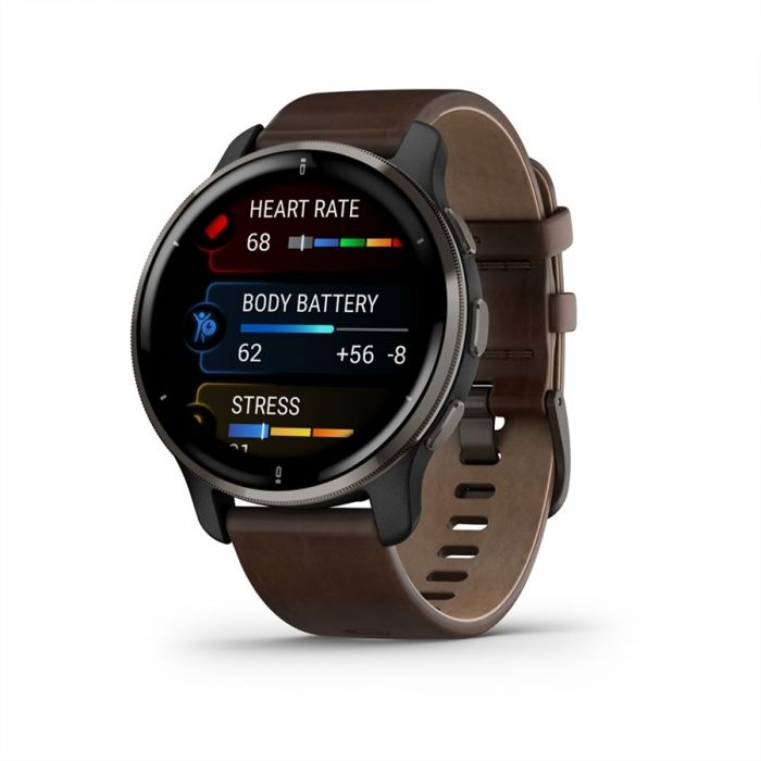 Garmin VENU 2 PLUS FEKETE S SZRKE, BR SZJJAL