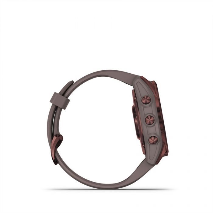Garmin FENIX 7S SAPPHIRE BRONZ TITÁNIUM PALASZÜRKE SZILIKON SZÍJJAL (SOLAR)