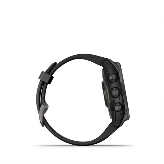 Garmin FENIX 7S SOLAR SZRKE, FEKETE SZILIKON SZJJAL