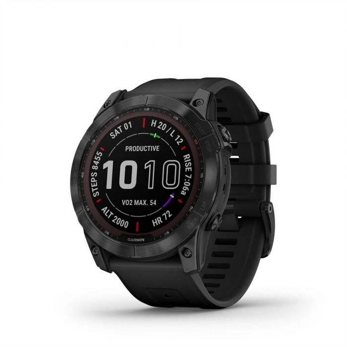 Garmin FENIX 7X SAPPHIRE FEKETE, FEKETE SZILIKON SZJJAL (SOLAR)