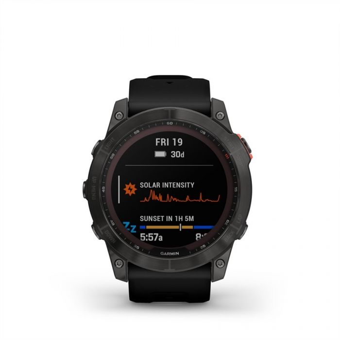 Garmin FENIX 7X SOLAR FEKETE, FEKETE SZILIKON SZJJAL