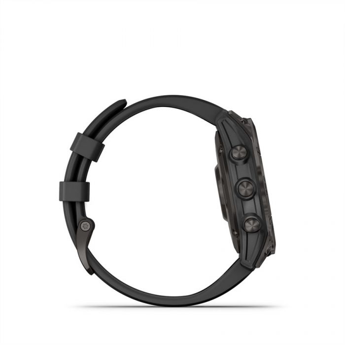 Garmin FENIX 7 SAPPHIRE SZRKE DLC TITNIUM, FEKETE SZILIKON SZJJAL (SOLAR)