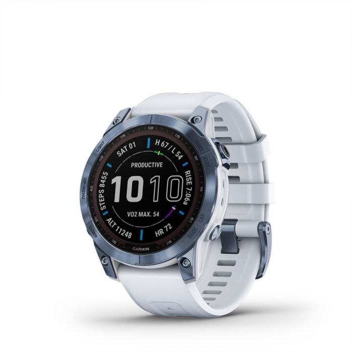 Garmin FENIX 7 SAPPHIRE SVNYKK TITNIUM, FEHRK SZN SZILIKON SZJJAL (SOLAR)