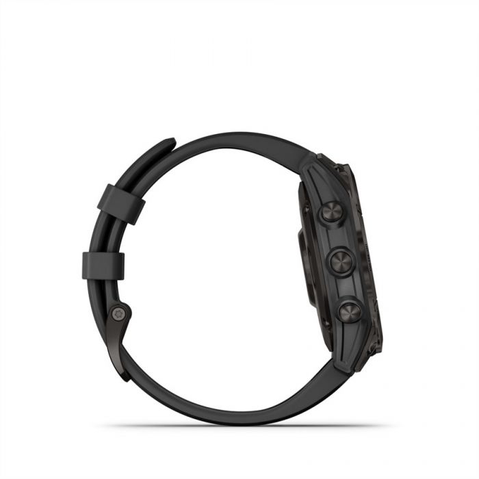 Garmin FENIX 7 SAPPHIRE FEKETE DLC TITNIUM, FEKETE SZILIKON SZJJAL (SOLAR)