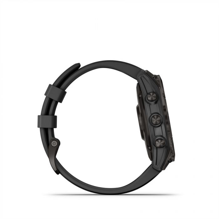 Garmin FENIX 7 SAPPHIRE FEKETE DLC TITNIUM, FEKETE SZILIKON SZJJAL (SOLAR)