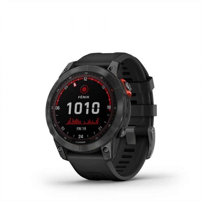 Garmin FENIX 7 SOLAR PALASZRKE FEKETE SZILIKON SZJJAL