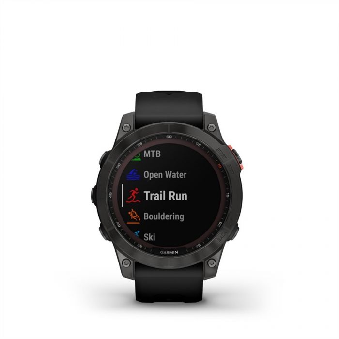Garmin FENIX 7 SOLAR PALASZRKE FEKETE SZILIKON SZJJAL
