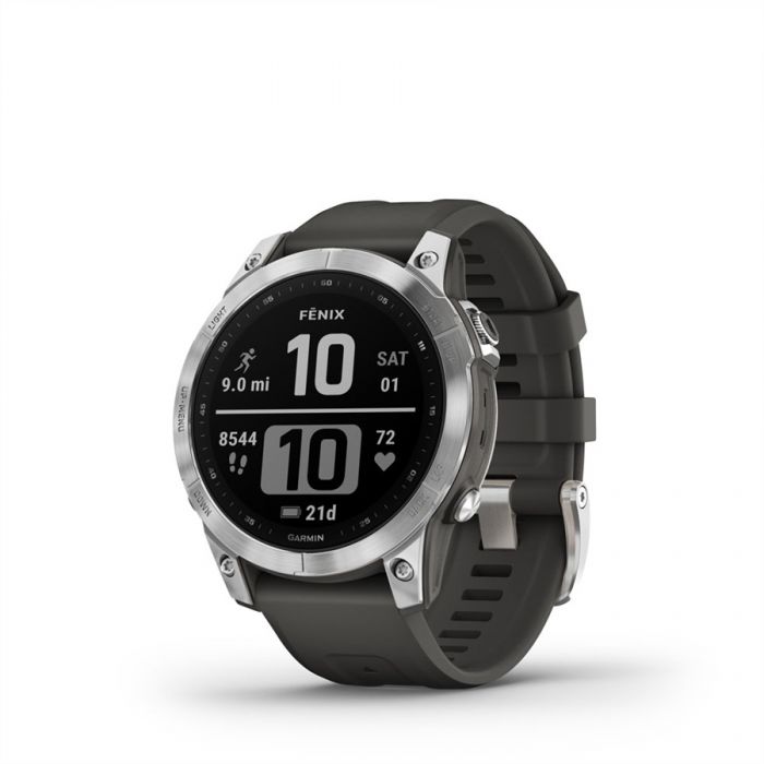Garmin FENIX 7 EZST, GRAFIT SZILIKON SZJJAL