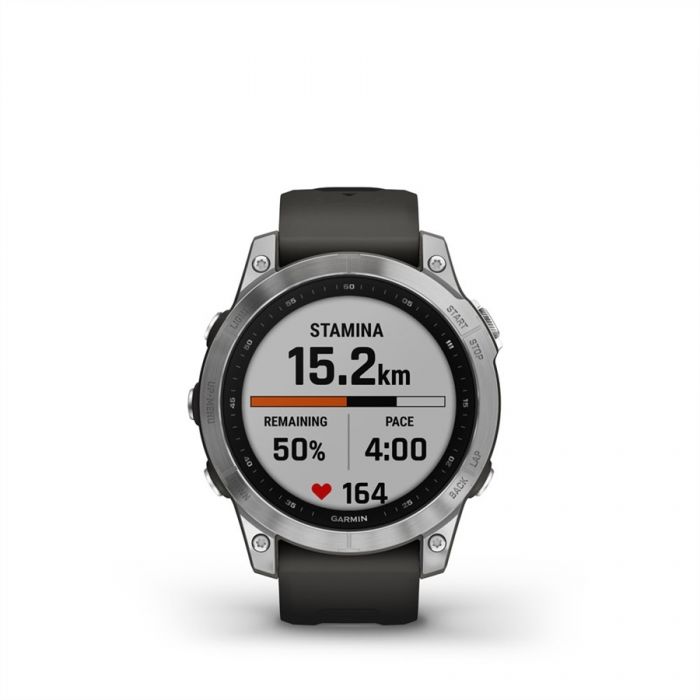 Garmin FENIX 7 EZST, GRAFIT SZILIKON SZJJAL