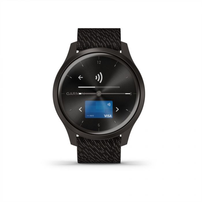 Garmin VVOMOVE STYLE FEKETE BORS FEKETE NYLON SZJJAL, SZRKE CSATTAL