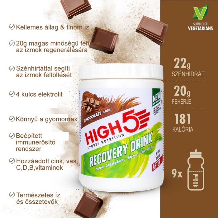 High5 Recovery Drink Csokold 450g (9 adag)