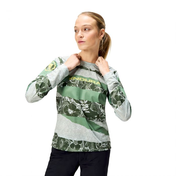 Endura PATCHWORK WOMEN'S LTD PRINTED L/S TEE ni mez