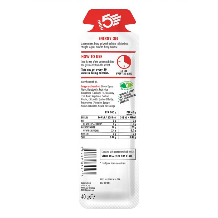 High5 Energy Gel Nyrigymlcs 20x40g