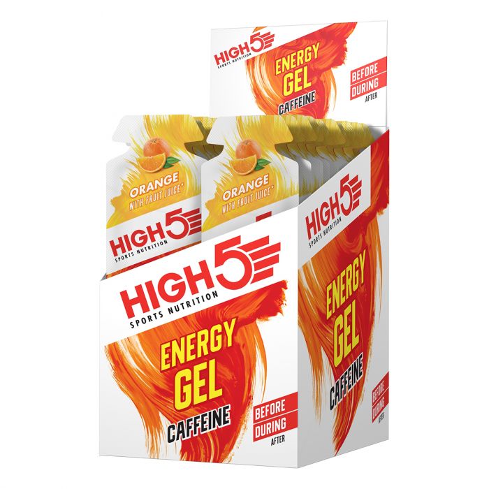 High5 Energy Gel Caffeine Narancs 20x40g (koffeines)