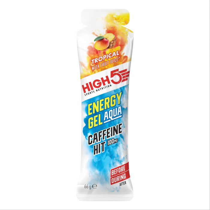 High5 Energy Gel Aqua Caffeine HIT Tropical 66g (100mg koffein)