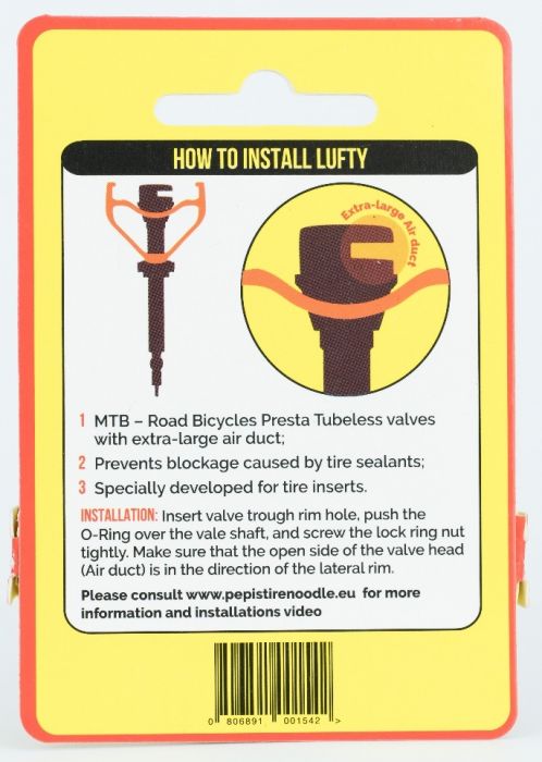 PEPI'S TIRE NOODLE LUFTY alumnium szelep