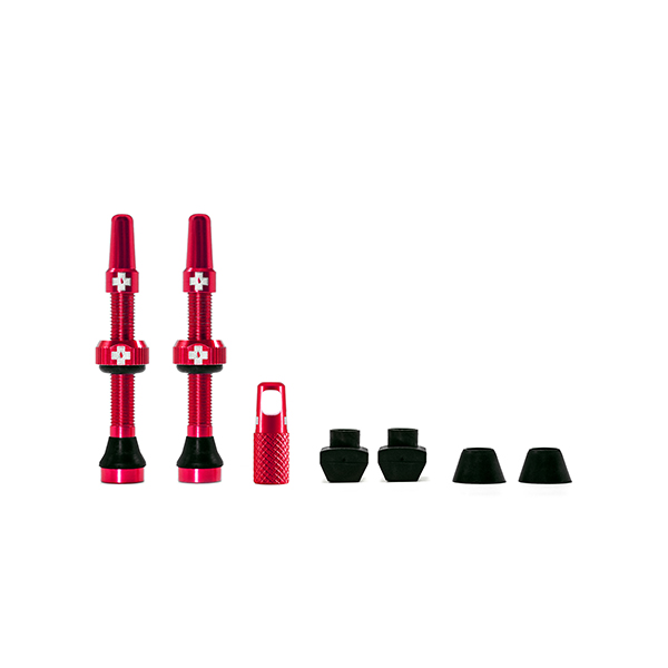 MUC-OFF TUBELESS SZELEP 44MM PIROS